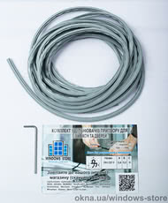 Комплект уплотнителя для пластиковых окон и дверей (8м) серый